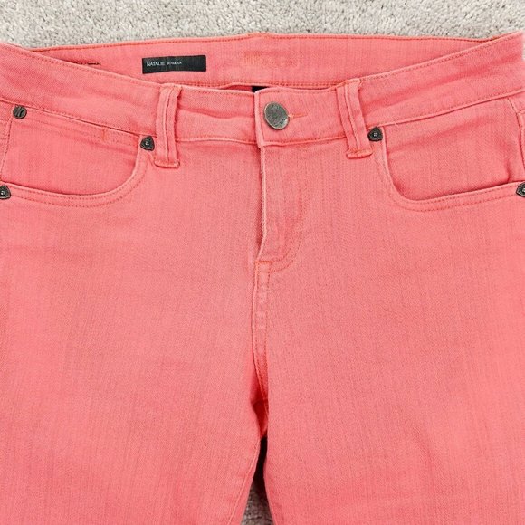 Kut From The Kloth Denim Shorts Women's 8 Pink Stretch Natalie Bermuda Mid Rise - Picture 2 of 11